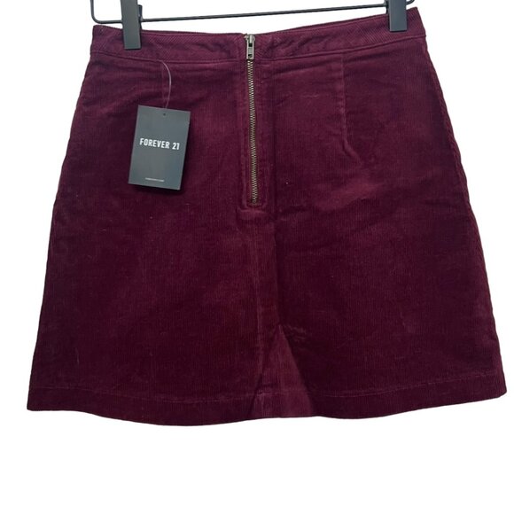 Forever 21 burgundy corduroy skirt - Picture 4 of 4